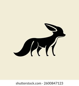 Fennec Fox logo icon design illustration template