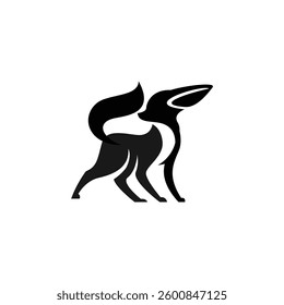 Fennec Fox logo icon design illustration template