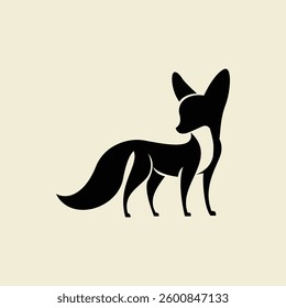 Fennec Fox logo icon design illustration template