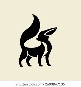 Fennec Fox logo icon design illustration template
