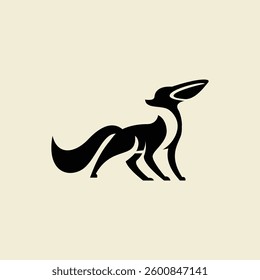 Fennec Fox logo icon design illustration template