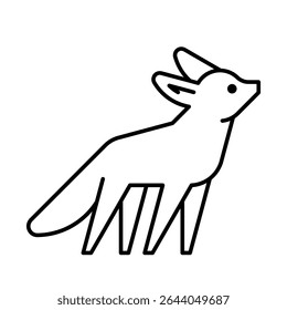 Fennec Fox Logo. Icon design. Template elements