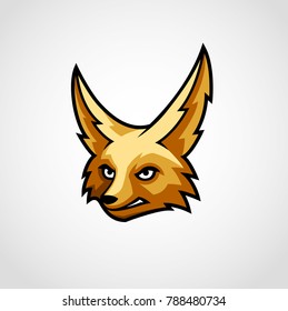 Fennec fox mascot logo vector