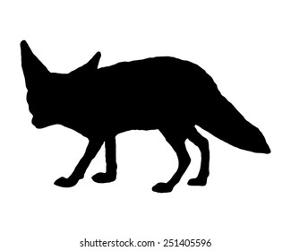 Silueta de zorro de Fennec