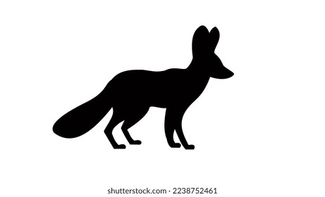 Fennec fox silhouette high quality vector