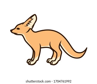 Fennec Fox with Standing Gesture Illustration