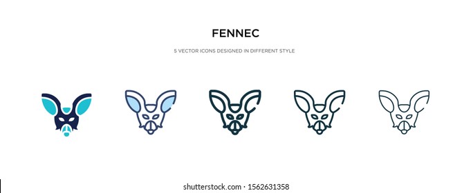 fennec icon in different style vector illustration. two colored and black fennec vector icons designed in filled, outline, line and stroke style can be used for web, mobile, ui