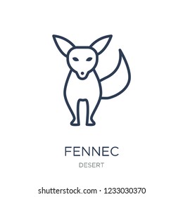 Fennec icon. Trendy flat vector Fennec icon on white background from Desert collection, vector illustration can be use for web and mobile, eps10