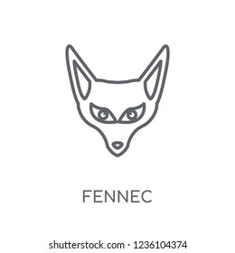 Fennec linear icon. Modern outline Fennec logo concept on white background from Desert collection. Suitable for use on web apps, mobile apps and print media.