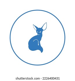 Fennec sand fox habitat icon | Circle version icon |