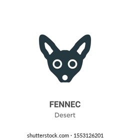 Fennec vector icon on white background. Flat vector fennec icon symbol sign from modern desert collection for mobile concept and web apps design.
