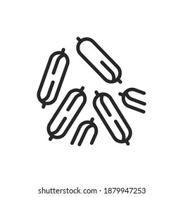 Fennel black line icon. Spices, seasoning. Vector illustration