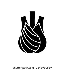 Fennel bulb icon design. isolated on white background. vector illustration
