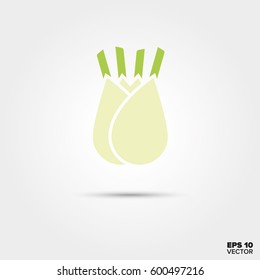 Fennel Bulb Vegetable Vector Icon