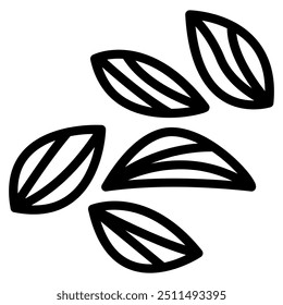 fennel icon with outline style. Suitable for website design, logo, app and UI. Based on the size of the icon in general, so it can be reduced.