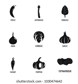 Fennel icons set. Simple set of 9 fennel vector icons for web isolated on white background