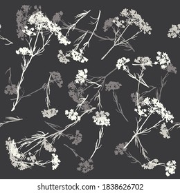 Fennel seamless pattern in  scandinavian style