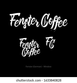 Fenster Coffee logo, abstract minimalism light logo design for your brand, template, sign, symbol, icon