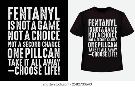 Fentanyl Awareness design for t-shirt, bags, mugs, stickers, banner, poster, icon, logo etc. Fully Editable Print Ready Template - Vector.