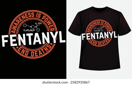 Fentanyl Awareness design for t-shirt, bags, mugs, stickers, banner, poster, icon, logo etc. Fully Editable Print Ready Template - Vector.