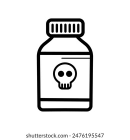 fentanilo, botella de droga, venenoso - icono del Vector