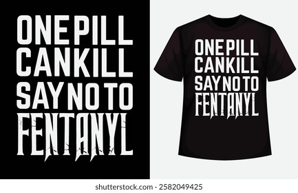 Fentanyl Drug design for t-shirt, bags, mugs, stickers, banner, poster, icon, logo etc. Fully Editable Print Ready Template - Vector.