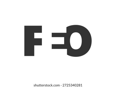 Diseño del logotipo de FEO. Carta inicial F E O estilo de letra en negrita para startups tecnológicas, consultoría, marca corporativa. Nombre creativo de la empresa, titulares de la tipografía, identidad, logotipo de moda. Ilustración vectorial.