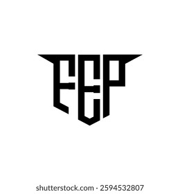 FEP letter logo design with white background in illustrator, vector logo modern alphabet font overlap style, calligraphy designs for logo, Poster, Invitation, etc.