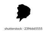 Ferdinand Magellan, black isolated silhouette