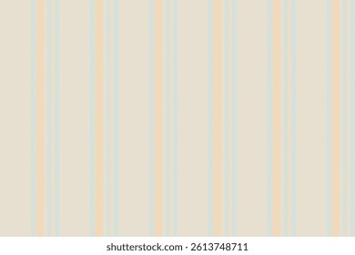 Ferene lines texture seamless, overlay fabric stripe textile. Iecorate background pattern vector vertical in light and orange colors palette.