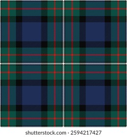 Ferguson tartan plaid. Scottish pattern fabric swatch close-up. 