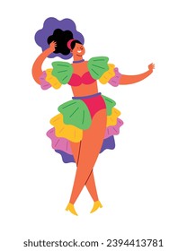 feria cali woman dancer vector isolated