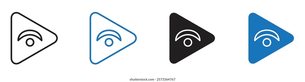 Fermata icon Flat line symbol
