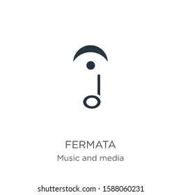 Fermata icon vector. Trendy flat fermata icon from music and media collection isolated on white background. Vector illustration can be used for web and mobile graphic design, logo, eps10