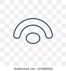 Fermata vector outline icon isolated on transparent background, high quality linear Fermata transparency concept can be used web and mobile