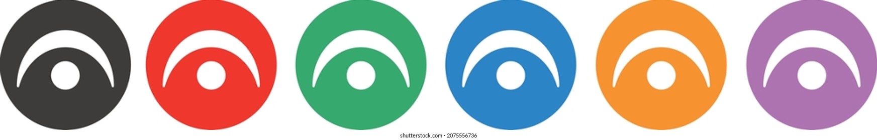 Fermata's colorful icon set. Vector.