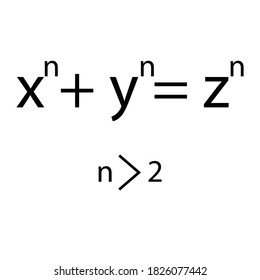 Fermat's Last Theorem On White Background