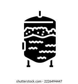 fermentation beer production glyph icon vector. fermentation beer production sign. isolated symbol illustration