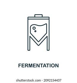 Fermentation icon. Line element from bioengineering collection. Linear Fermentation icon sign for web design, infographics and more.