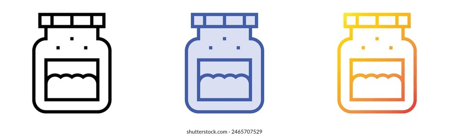 fermentation icon. Linear, Blue Fill and Gradient Style Design Isolated On White Background