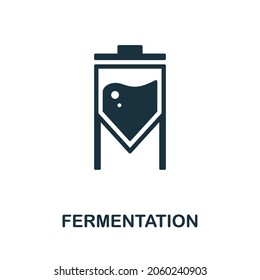 Fermentation icon. Monochrome sign from bioengineering collection. Creative Fermentation icon illustration for web design, infographics and more