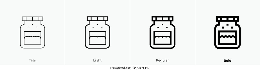 fermentation icon. Thin, Light Regular And Bold style design isolated on white background