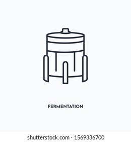 Fermentation outline icon. Simple linear element illustration. Isolated line Fermentation icon on white background. Thin stroke sign can be used for web, mobile and UI.