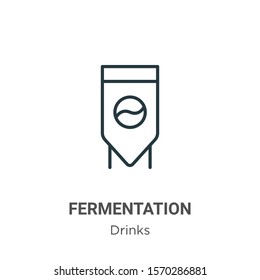 Fermentation outline vector icon. Thin line black fermentation icon, flat vector simple element illustration from editable drinks concept isolated on white background