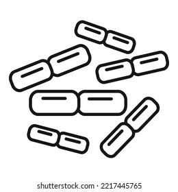 Fermentation probiotic icon outline vector. Gut bacteria. Healthy intestine