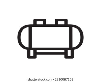 Fermentation tank icon. Industrial vessel symbol. Brewery storage unit.