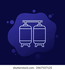 fermentation tanks icon, line vector design