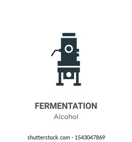 Fermentation vector icon on white background. Flat vector fermentation icon symbol sign from modern alcohol collection for mobile concept and web apps design.