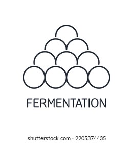 Fermentation. Vector linear icon isolated on white background.