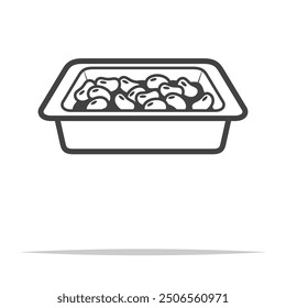 Fermented soybeans natto icon transparent vector isolated